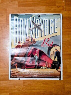 Vintage Canada Bon Voyage Travel Poster